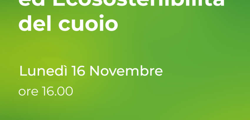 “Biodegradabilità ed eco-sostenibilità del cuoio”: il webinar della SSIP riprogrammato per il 16 novembre