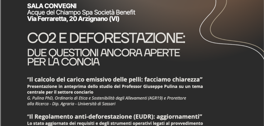 L’evento – CO2 e DEFORESTAZIONE: due questioni ancora aperte per la concia