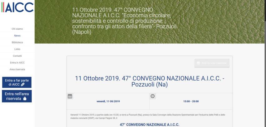 Tutto pronto per il 47° CONVEGNO NAZIONALE A.I.C.C.