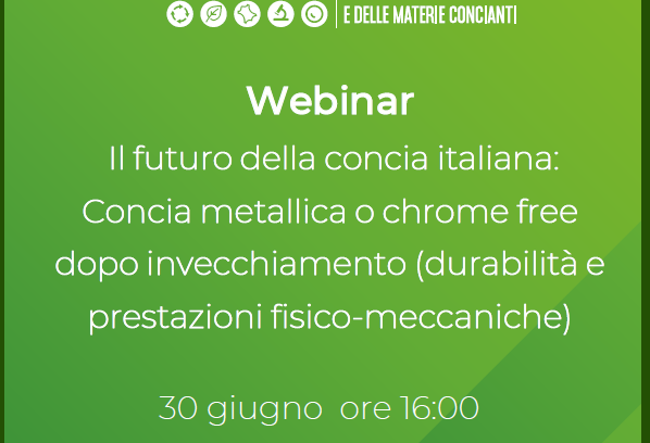 Webinar 30.06.2022 – Il futuro della concia italiana: Concia metallica o chrome free dopo invecchiamento – Report